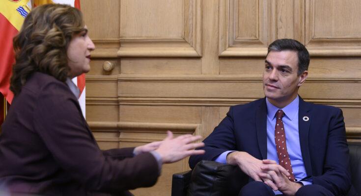 Foto de Sánchez con Ada Colau